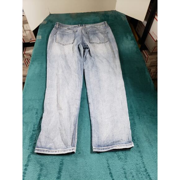 Chicos Jeans 1 US Size 8 Womens Blue Stretch Denim Pants Mid Rise Straight - Picture 10 of 12
